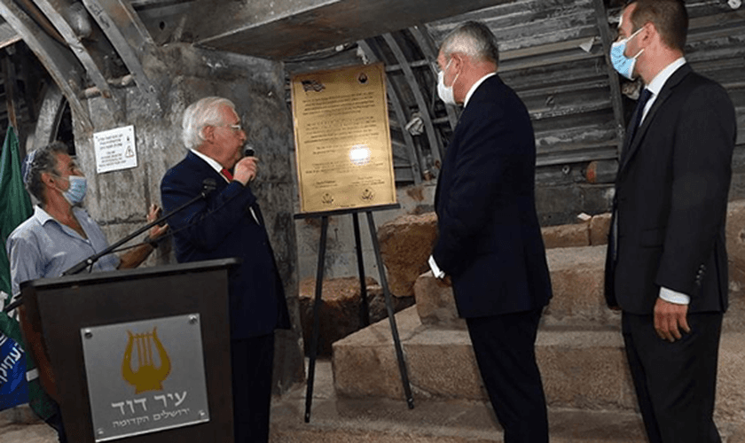 Embaixada dos EUA dedica placa na Cidade de Davi em Jerusalém. (Foto: Matty Stern/US Embassy Jerusalem)