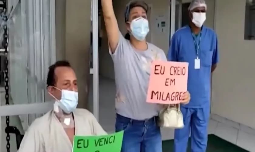 Deone Gualberto foi intubado três vezes, e recebe alta da Covid-19. (foto: Reprodução / TV Subaé)