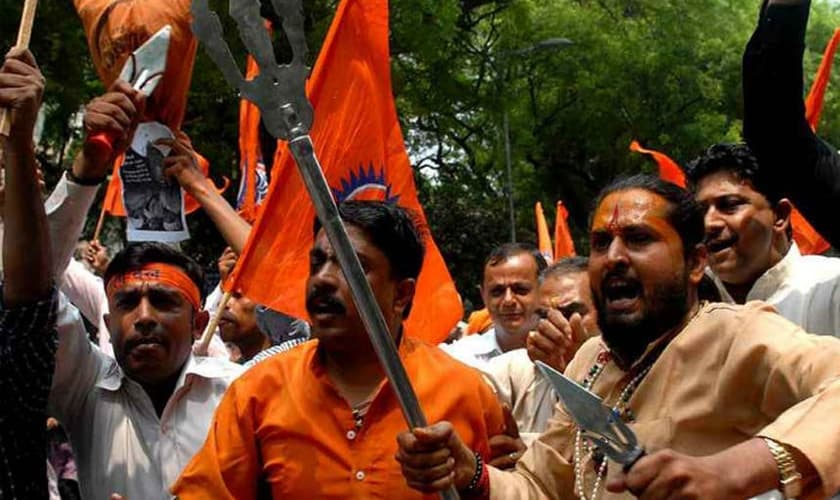 O extremismo hindu tem sido de grande ameaça para cristãos e outras minorias religiosas na Índia. (Foto: WaqtNews.TV)