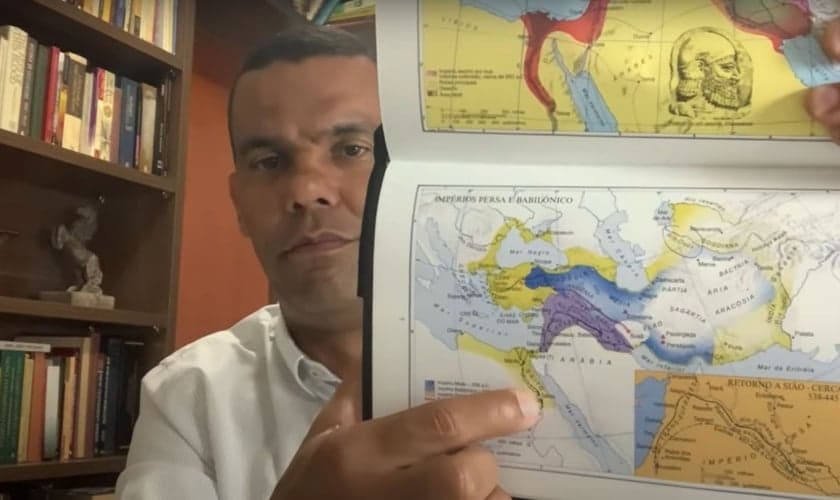 Rodrigo Silva fala sobre o mistério da localização do jardim do Éden.  (Foto: Reprodução/YouTube/Rodrigo Silva Arqueologia)