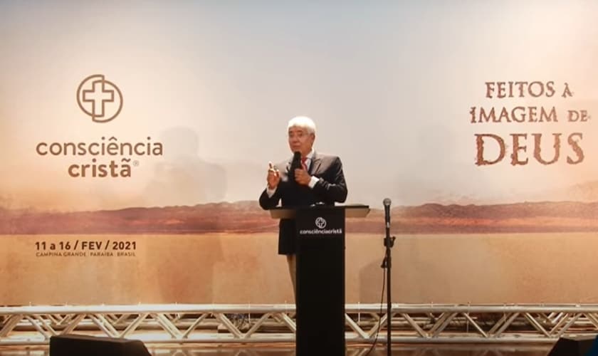 Hernandes Dias Lopes na 23ª edição do Encontro para a Consciência Cristã, 2021. (Foto: YouTube/Reprodução)