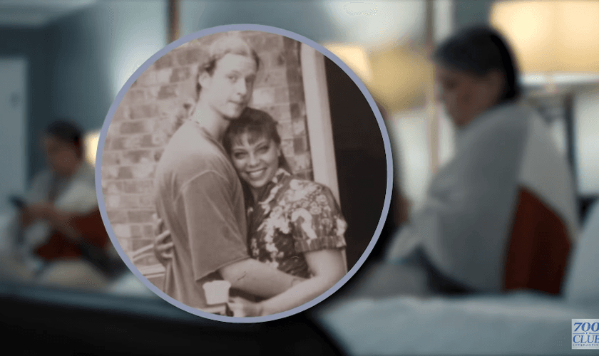 BJ Garrett e seu marido, Jay, em foto da juventude. (Foto: 700 Club Interactive)