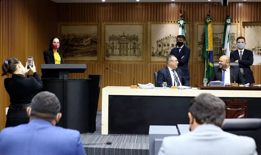 Câmara Municipal de Natal aprova projeto de lei que impede fechamento de igrejas durante pandemia. (Foto: Elpídio Júnior/CMN/Divulgação)