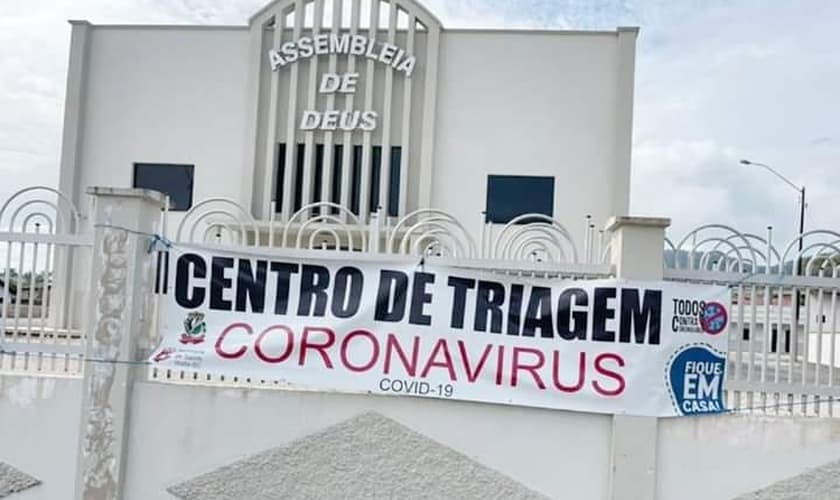 A solicitação veio da Secretaria de Saúde e a igreja prontamente se colocou a disposição. (Foto: Divulgação/AD Ilhota).