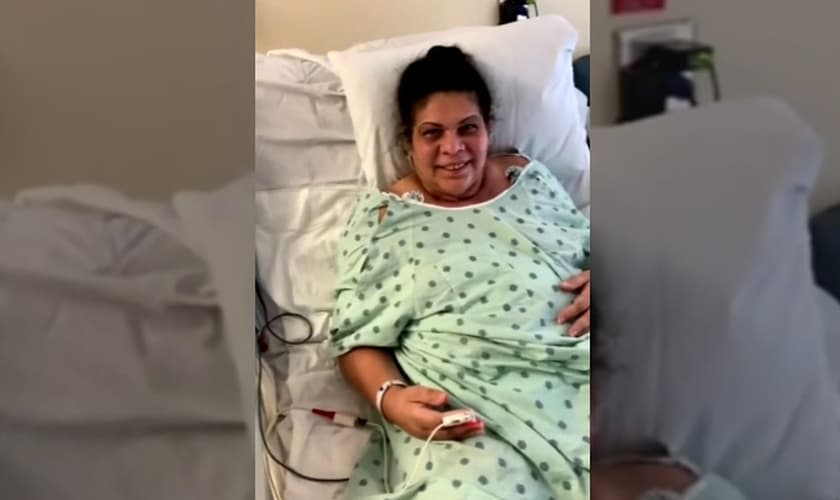 Isabel Pupo, de 55 anos, se recuperou de um quadro grave de Covid-19. (Foto: Reprodução/CBS Miami)