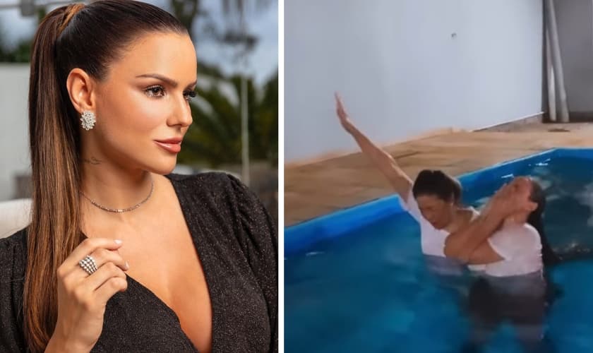 Carol Dias se batizou no sábado, 08 de maio. (Foto: Reprodução / Instagram)