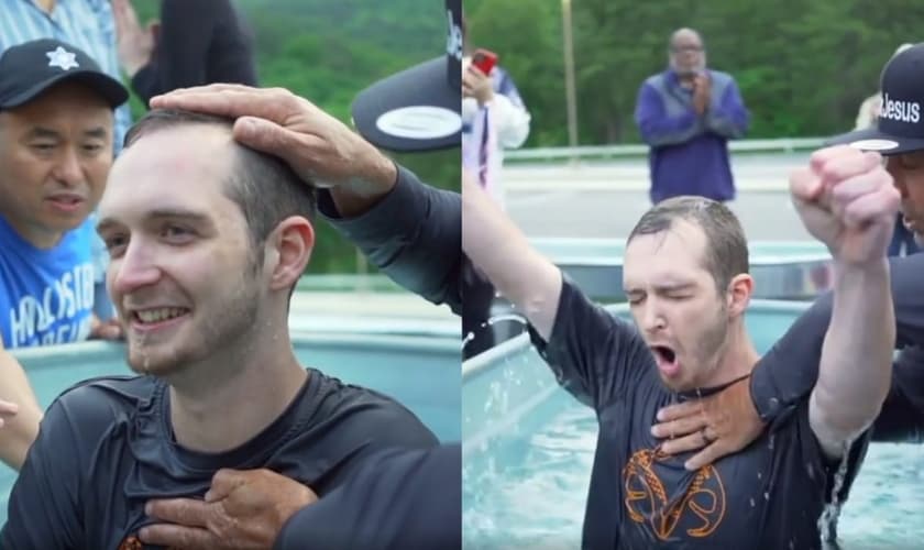 Michael foi salvo, liberto e batizado no dia em que planejou se suicidar. (Foto: Reprodução/ Instagram Sean Feucht).