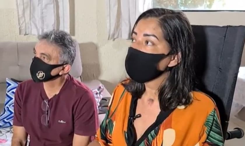 Lenilcia Pascoal passou quase dois meses internada com Covid-19. (Foto: Reprodução / Rede Amazônica)