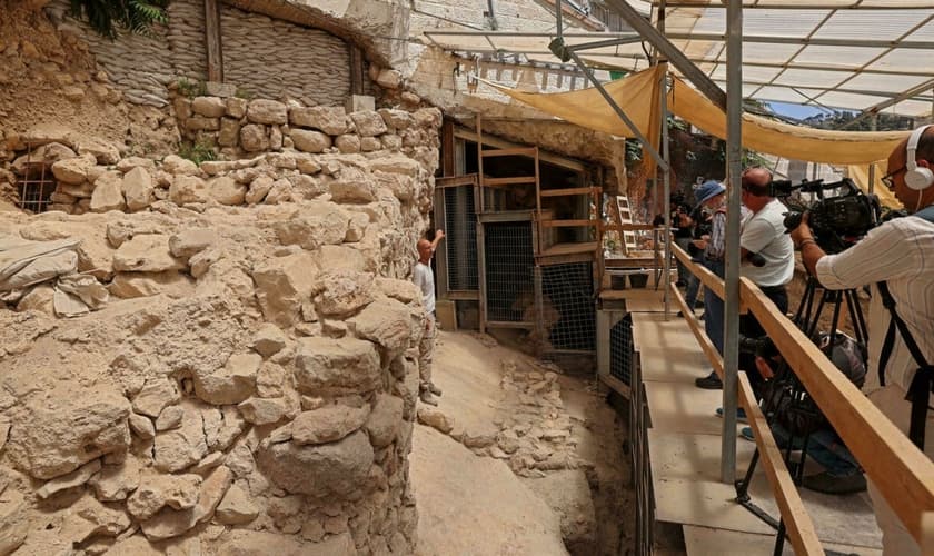Arqueólogos encontram novas partes da antiga muralha de Jerusalém. (Foto: Emmanuel Dunand/AFP)