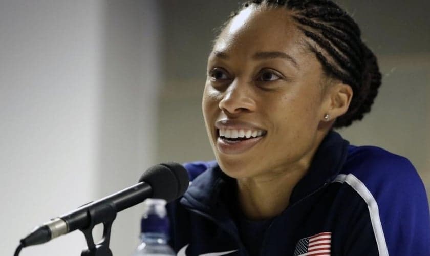 Allyson Felix, uma das atletas mais premiadas da história do atletismo. (Foto: AP Photo/Matthias Schrader)