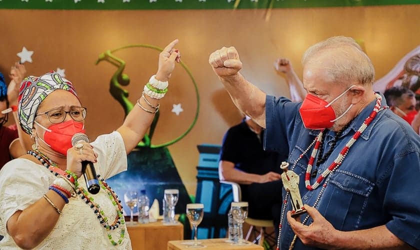 Lula e Mãe Telma de Iemanjá, em encontro no Ceará. (Foto: Ricardo Stuckert)