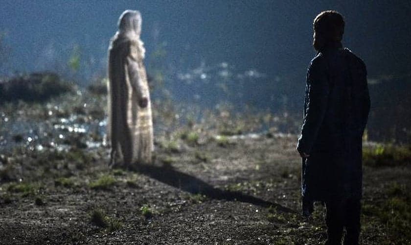 Jacó luta com o Anjo de Deus no vau de Jaboque. (Foto: Blad Meneghel / Record TV)