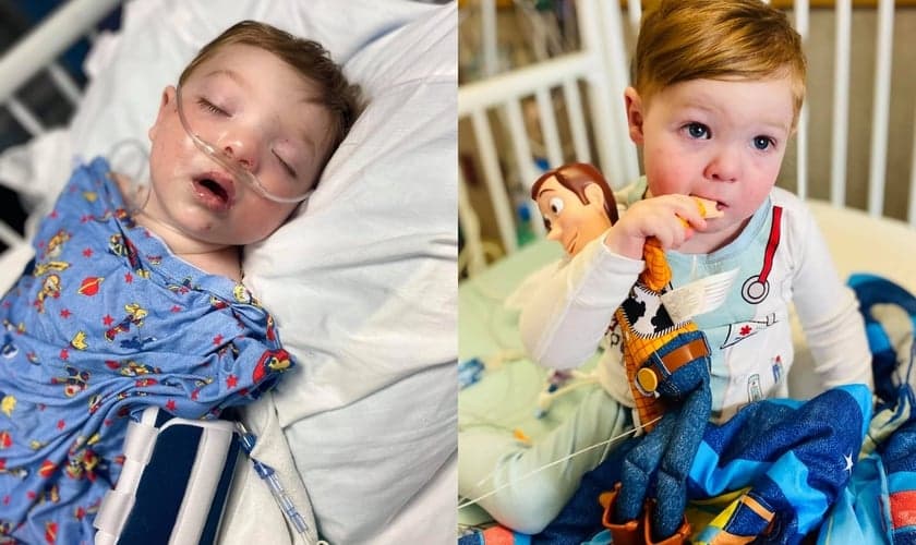 Wyatt Lowe, de apenas 2 anos, nasceu com uma doença cardíaca congênita. (Foto: Reprodução/Facebook).