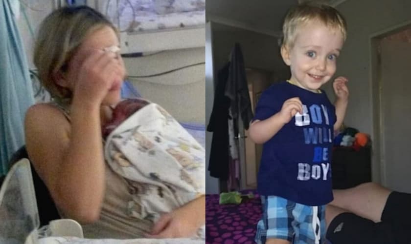 Aconselhados pelo médico a abortar, Christal e Bernard Dreye decidiram confiar em Deus e tiveram o filho. (Foto: Reprodução).