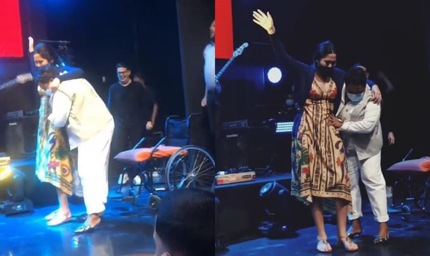 O milagre aconteceu no culto deste domingo (21) na Igreja Lagoinha Niterói. (Foto: Reprodução/Instagram).