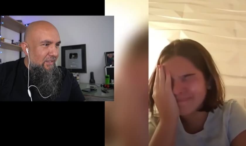 Pastor Wagnão e menina que relata sua visão com o céu e Jesus. (Foto: Captura de tela/YouTube/Wagnão)