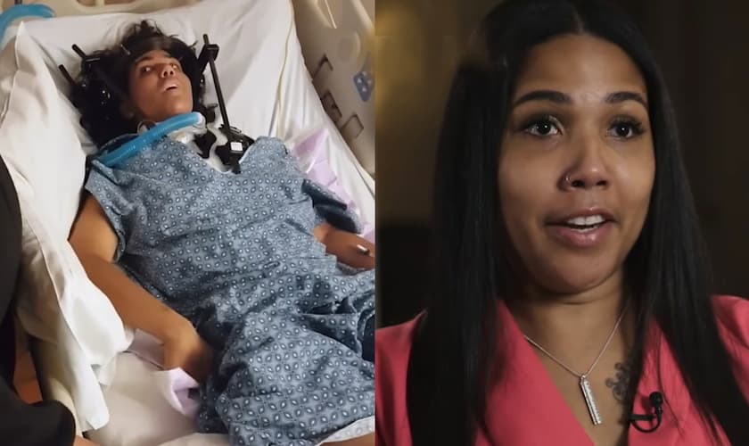 Lakeisha quase perdeu a vida após sofrer um grave acidente de carro nos EUA. (Foto: CBN News)