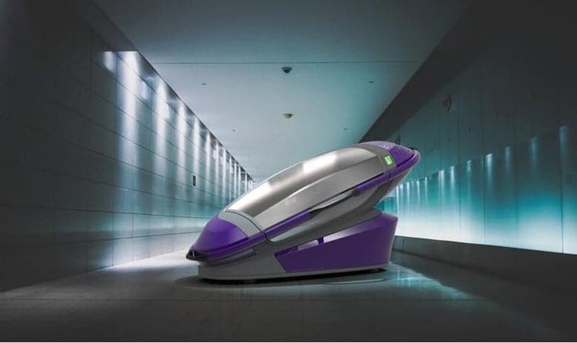 A Sarco Suicide Pod permite ao usuário se suicidar com comandos internos. (Foto: Facebook/Philip Nitschke).