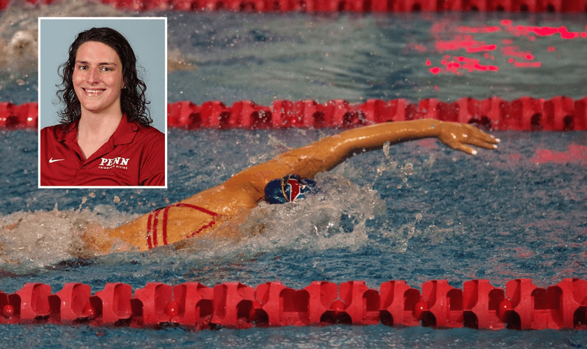 Lia Thomas quebrou ainda mais recordes durante um encontro no fim de semana. (Foto: Twitter / @PennSwimDive)