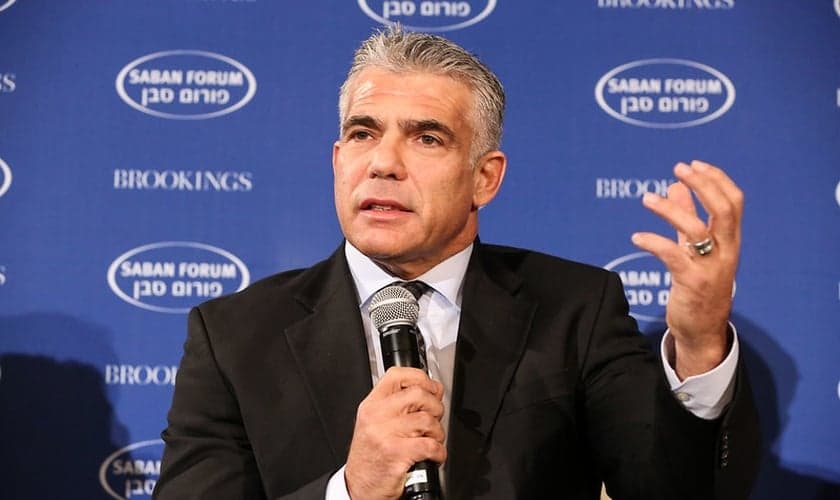 Yair Lapid, chanceler de Israel, fala durante um painel no Fórum de Saban 2015. (Foto: Brookings Institution / Ralph Alswang)