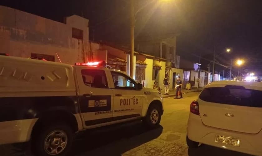 As Polícias Civil e Técnica estiveram no local. (Foto: Reprodução / Imagem por WhatsApp)