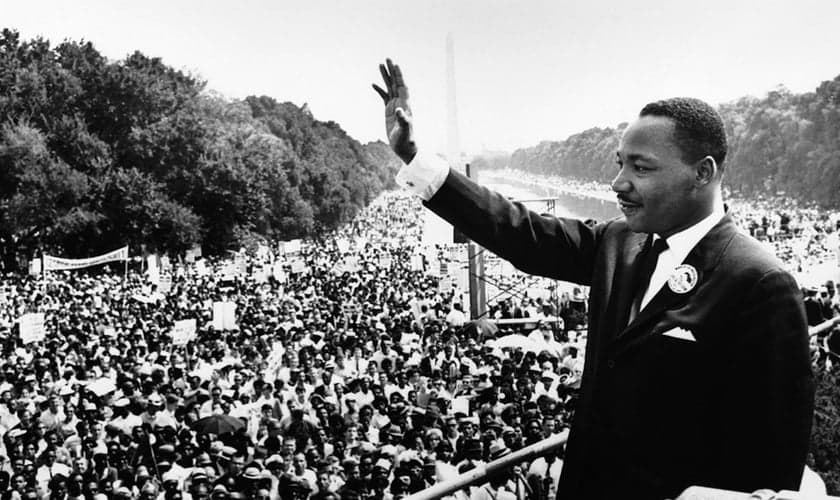 Martin Luther King Jr. durante a Marcha sobre Washington, em 1963. (Foto: Domínio Público/Creative Commons)