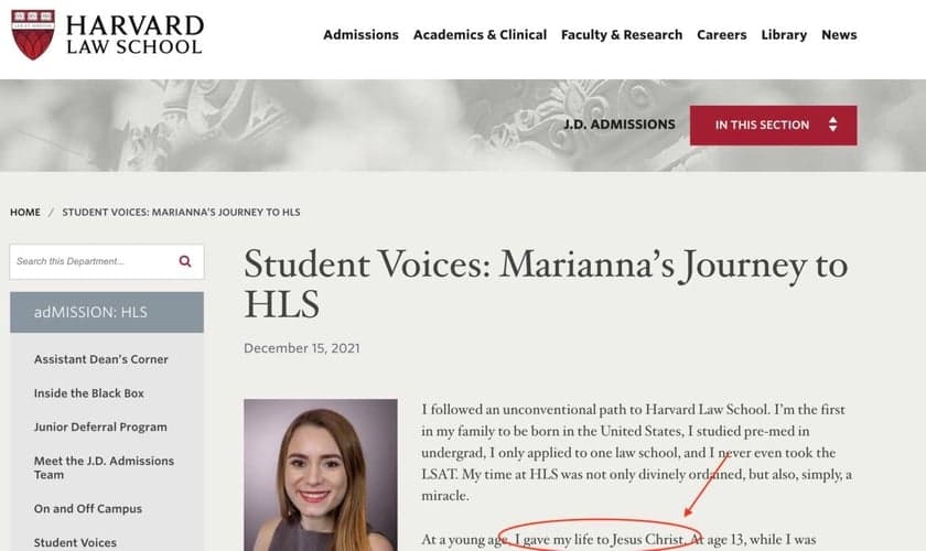 Marianna Marques estuda direito em Harvard. (Foto: Harvard Law School)