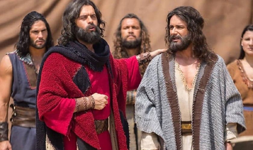 Cenas do seriado “A Bíblia” da Record. (Foto: Divulgação/Record TV)