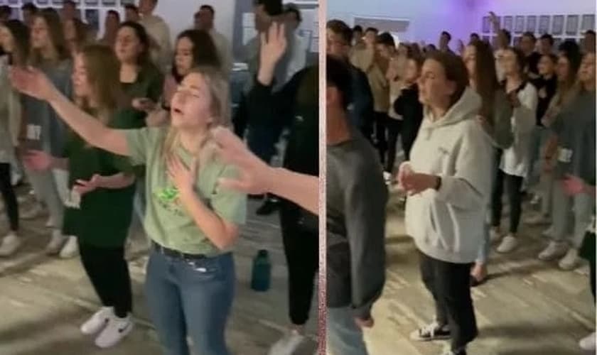 Jovens cristãos russos e ucranianos se reuniram para adorar Jesus. (Foto: Reprodução / Facebook Mark Morozov)