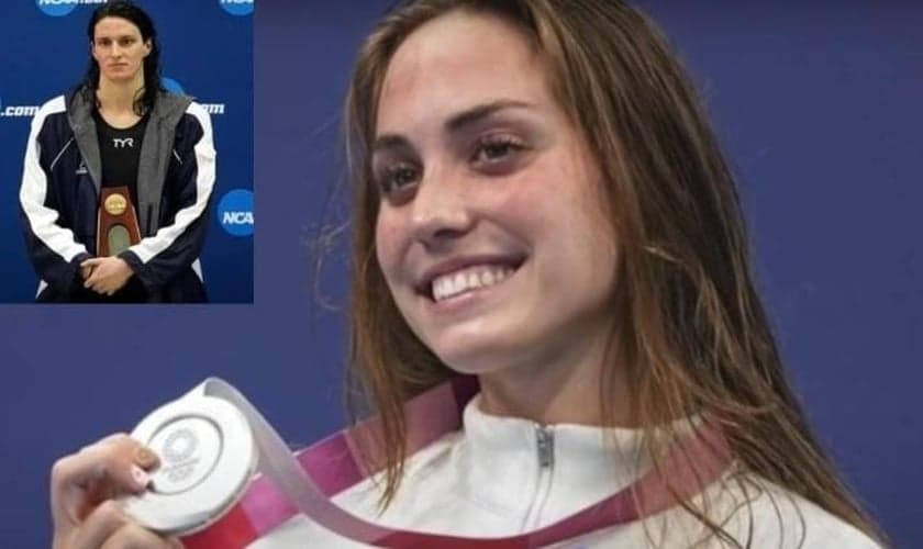 Governador da Flórida reconheceu Emma Weyant como a vencedora no Campeonato da NCAA. (Foto: Montagem Guiame)