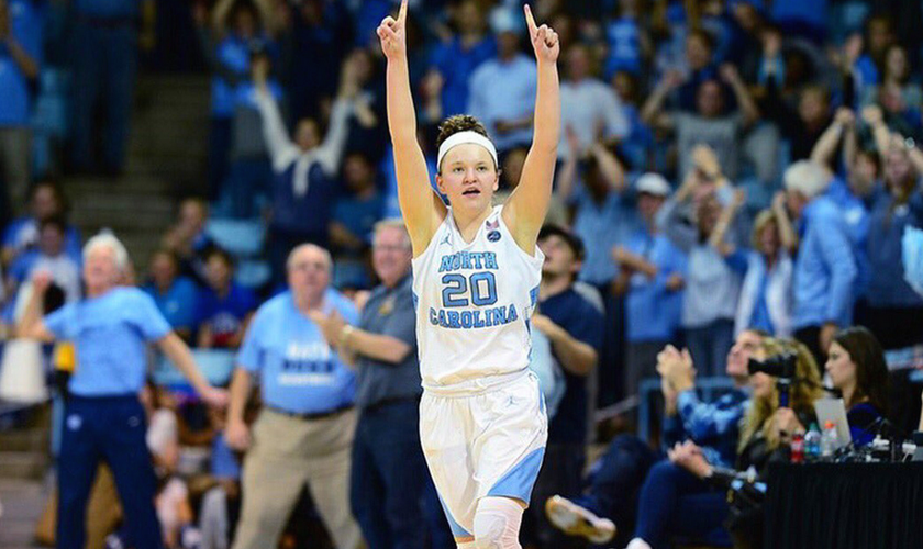 Leah Church jogando no time da Universidade da Carolina do Norte. (Foto: Arquivo pessoal Leah Church)