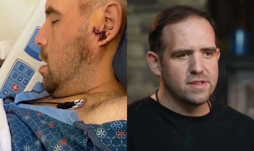 Joshua Rowe foi livrado da morte em assalto durante uma corrida. (Foto: Reprodução/CBN News).