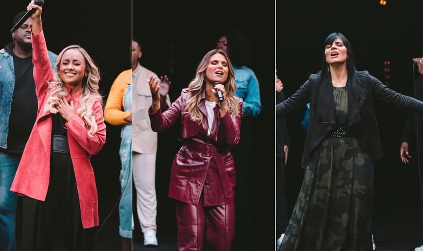 Aline Barros, Bruna Karla e Fernanda Brum estão em projeto da Amazon. (Foto: Cortesia Amazon Music)