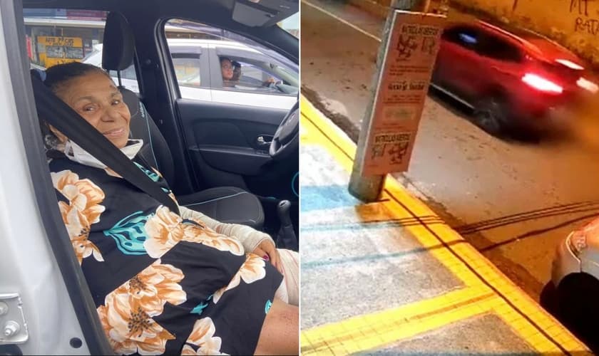 Eci Coutinho Bella foi arrastada por três quarteirões. (Foto: Lívia Torres/ TV Globo|Câmeras de Segurança)