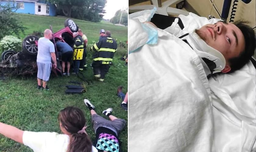 Jaydon sobreviveu a um acidente nos EUA. (Foto: CBN News/700 Club)