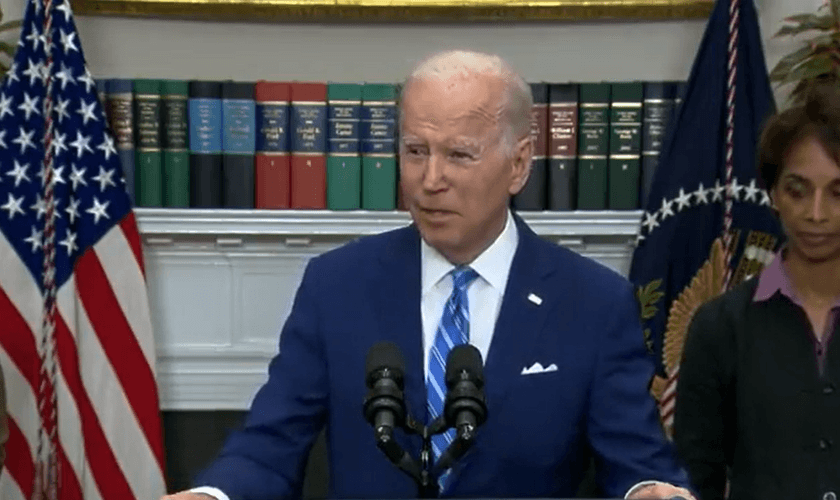 O presidente Joe Biden defendeu o aborto. (Foto: Twitter/Townhall.com).