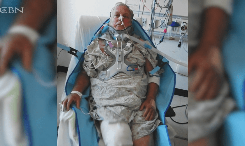 John Futrell foi o único sobrevivente do acidente. (Foto: Reprodução The 700 Club).