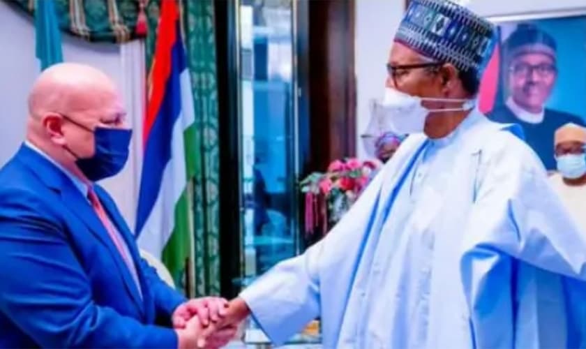 Karim Khan, promotor da Corte Internacional de Crimes (ICC) em visita à Nigéria. (Foto: Portas Abertas)