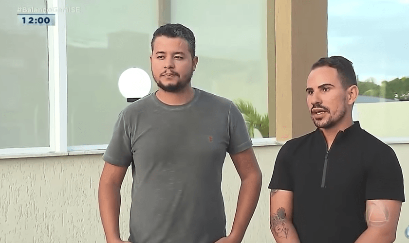 João Pedro Poderoso e Jadson Santana acionaram a Polícia Civil. (Foto: Balanço Geral Sergipe/TV Atalaia)