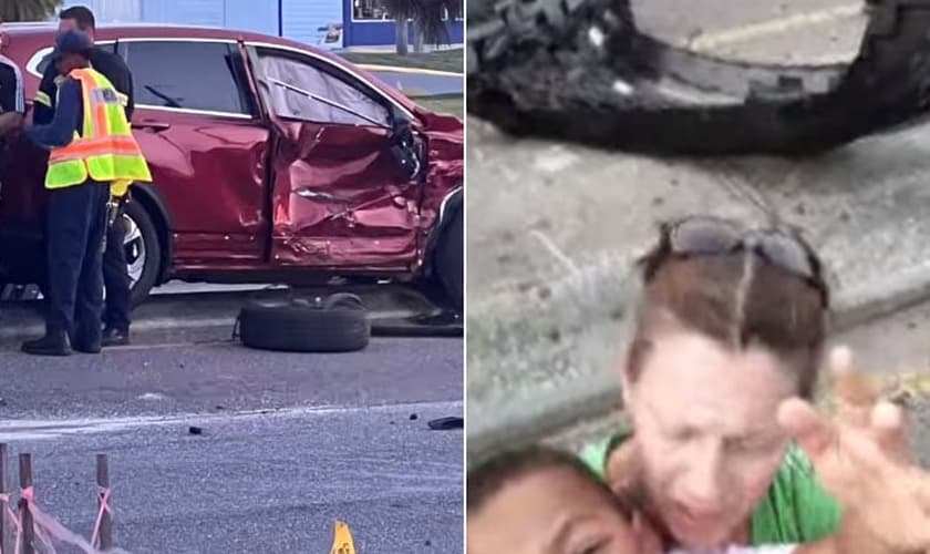 Marido e filhos da cantora estavam no veículo. (Foto: Instagram/Elaine Martins)