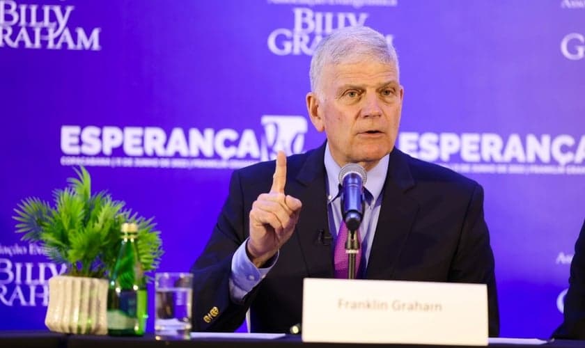 Evangelista Franklin Graham em coletiva de imprensa no RJ. (Foto: Franklin Graham/Facebook)