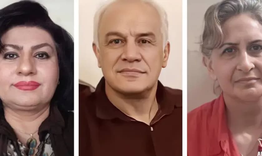 Três cristãos presos no Irã por organizar igrejas domésticas. (Foto: Reprodução/Article 18/Portas Abertas)