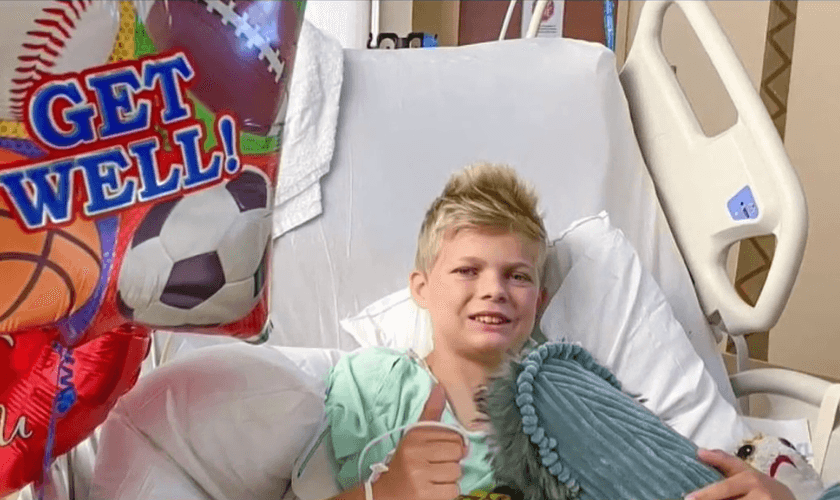 Levi Stock, de 11 anos, está em boas condições. (Foto: Arquivo pessoal)