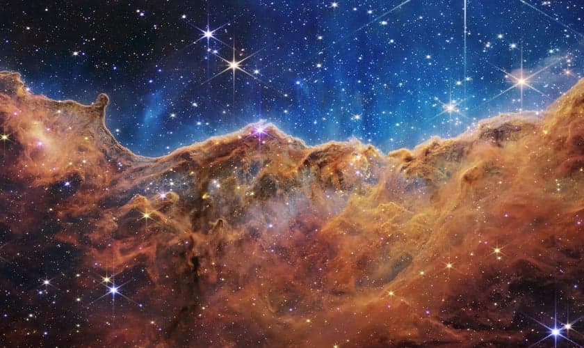 O Telescópio Espacial James Webb revela berçários estelares e estrelas individuais na Nebulosa Carina que não haviam sido vistas antes. (Foto: NASA, ESA, CSA e STScI)