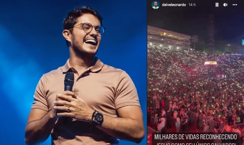 O evangelista pregou a mais de 50 mil pessoas em Barretos. (Foto: Instagram/Deive Leonardo)