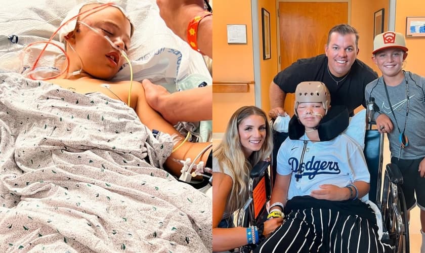 Easton Oliverson, de 12 anos, sobreviveu após orações. (Foto: Instagram/Miracles for Tank).