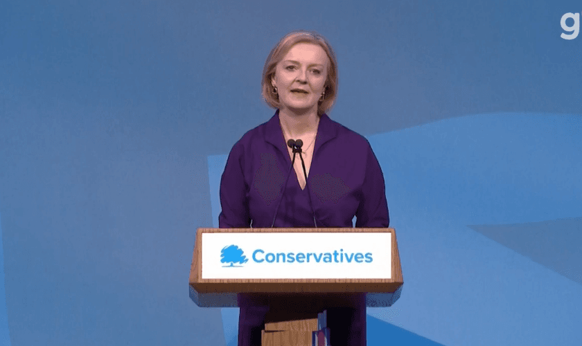 Liz Truss é eleita a nova primeira-ministra do Reino Unido. (Captura de tela/G1)