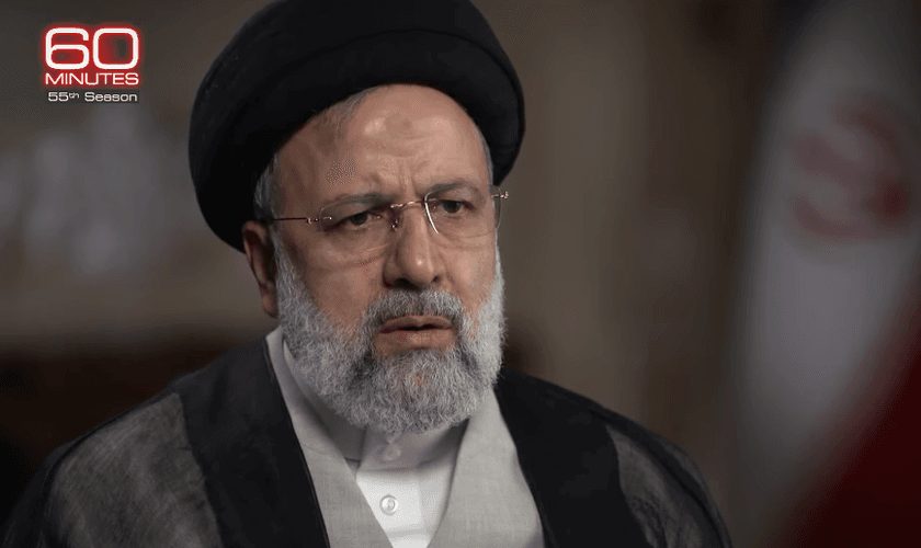 Presidente do Irã, Ebrahim Raisi. (Foto: Captura de tela/YouTube/60 Minutes)