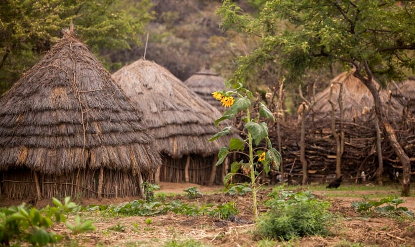 Vila de Karamajong no norte de Uganda. (Foto ilustrativa: IMB)