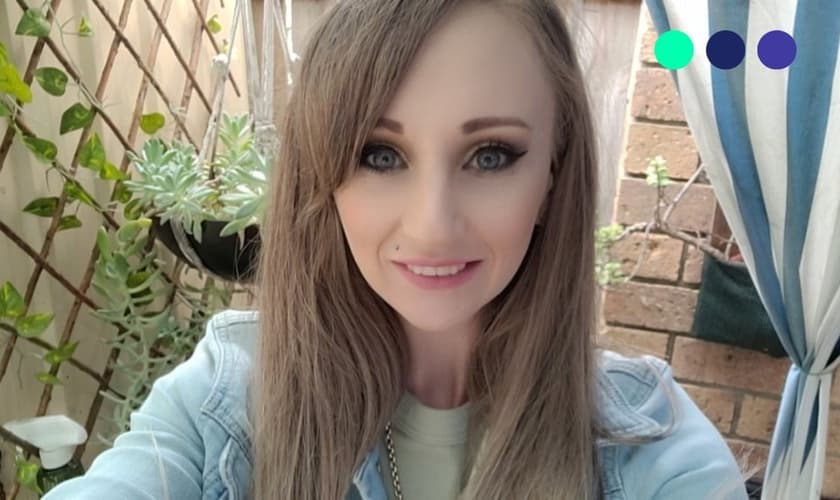 Melissa testemunha sobre a nova vida cristã. (Foto: Reprodução/Eternity)